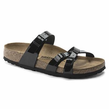 Birkenstock Lak Birko Flor Franca Dame Sort | DK 446OKI